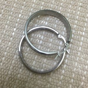 Silver hoop earrings!