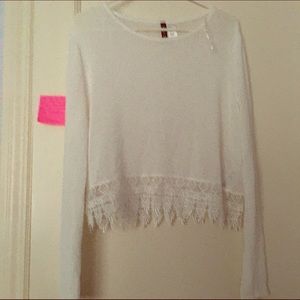 gorgeous white sheer floral top