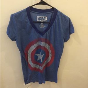 Captain America V-neck Tee
