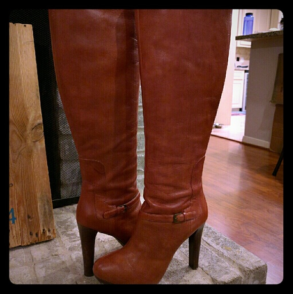 Nine West Shoes - Nine West Craftwork Leather Persimmon Boots