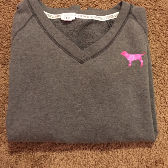 Vs pink v neck sweater