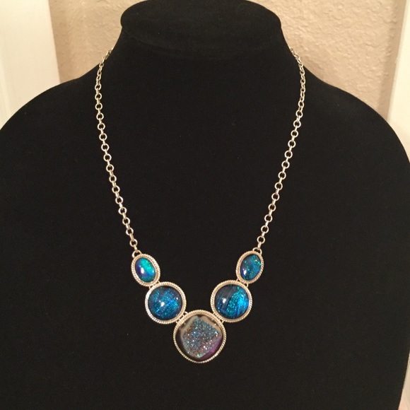 Titanium Drusy and Dichroic glass