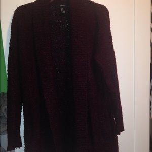Forever 21 Burgundy Cardigan