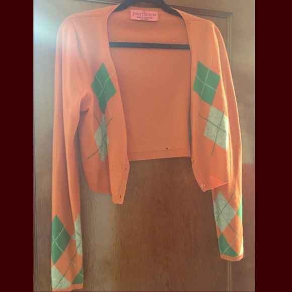 Juicy Couture orange 100% cashmere sweater