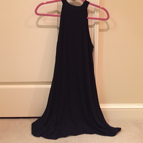 ASOS High Neck Black Swing Dress