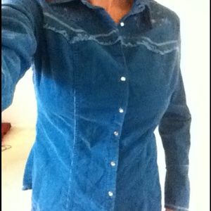 Teal Collared Button Down