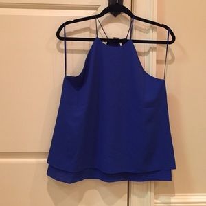 Blue High Neck Swing Top