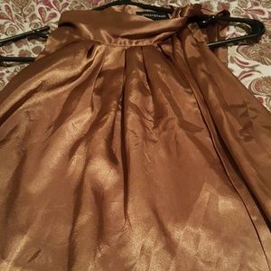 Rust color satin top