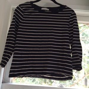 Zara striped 3/4 sleeve tee