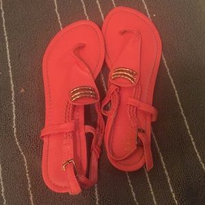Orange sandals