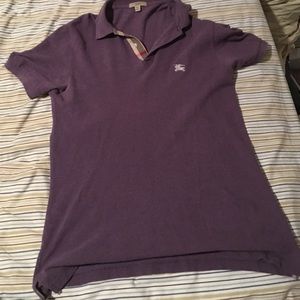 Burberry Brit men's medium purple/merengue shirt