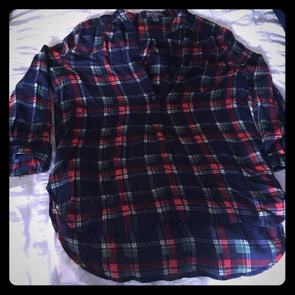 Flowy plaid top