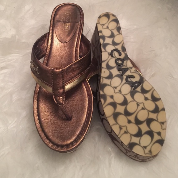 Coach Wedge Flip Flops