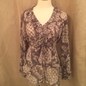 Rebecca Taylor Sheer Blouse Size 4