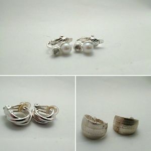 Set of 3 Clip-On Earrings