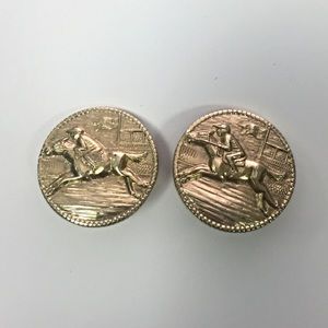 Vintage Derby clip on earrings