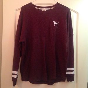 RARE MAROON VS PINK LONG SLEEVE TEE