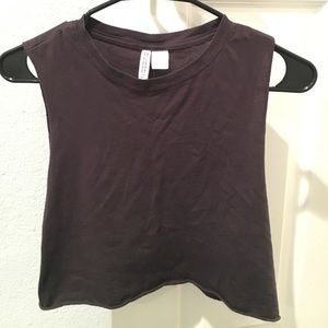 Sleeveless Grey Crop Top