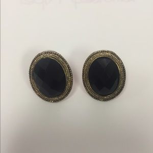 Vintage black and gold earrings