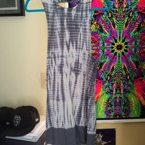 Tie Dye Open Back Tank Dress