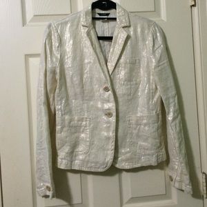 J. CREW LINEN JACKET/BLAZER