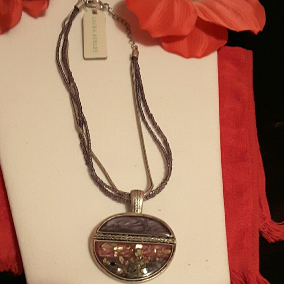 NWT  Laura Ashley Triple strand necklace