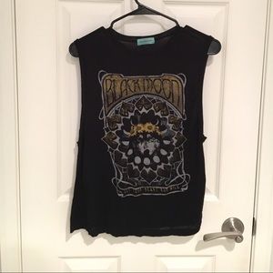 Sleeveless Black Tee