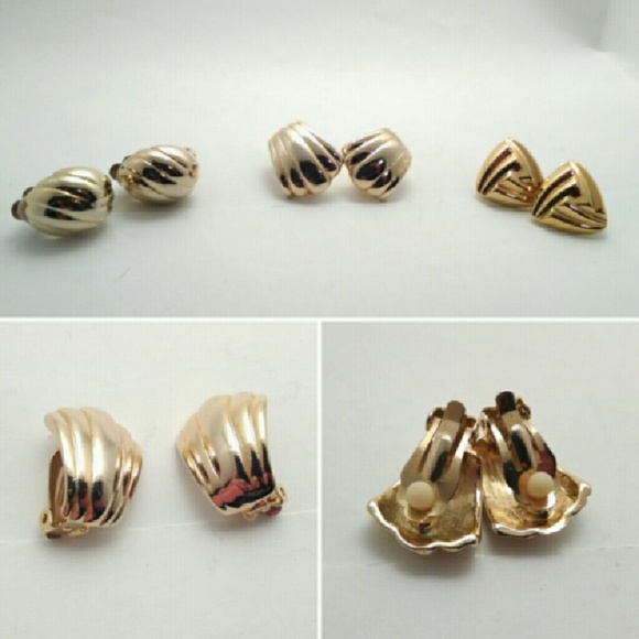 Set of 3 Clip-On Earrings