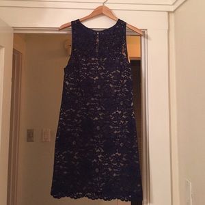 Trina Turk Dress (Lace; Navy Blue)