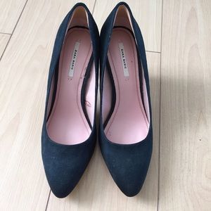 Zara suede heels