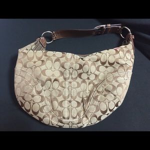 Authentic Coach Signature Jacquard Hobo bag
