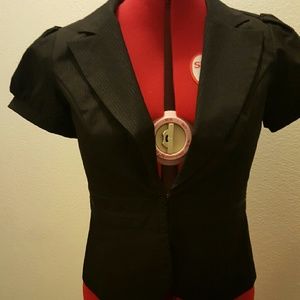 Mini fitted pin striped blazer