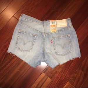 Levi's 501 cut off denim shorts