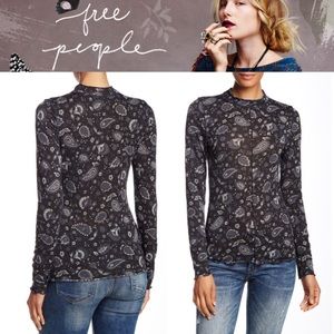 NWT Free People Mod Turtleneck in Black Combo!!