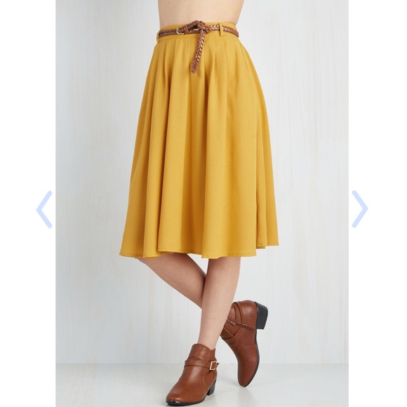 Modcloth Breathtaking Tiger Lilies Midi Skirt