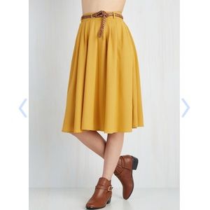 Modcloth Breathtaking Tiger Lilies Midi Skirt