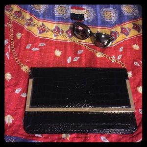 Black and gold purse.