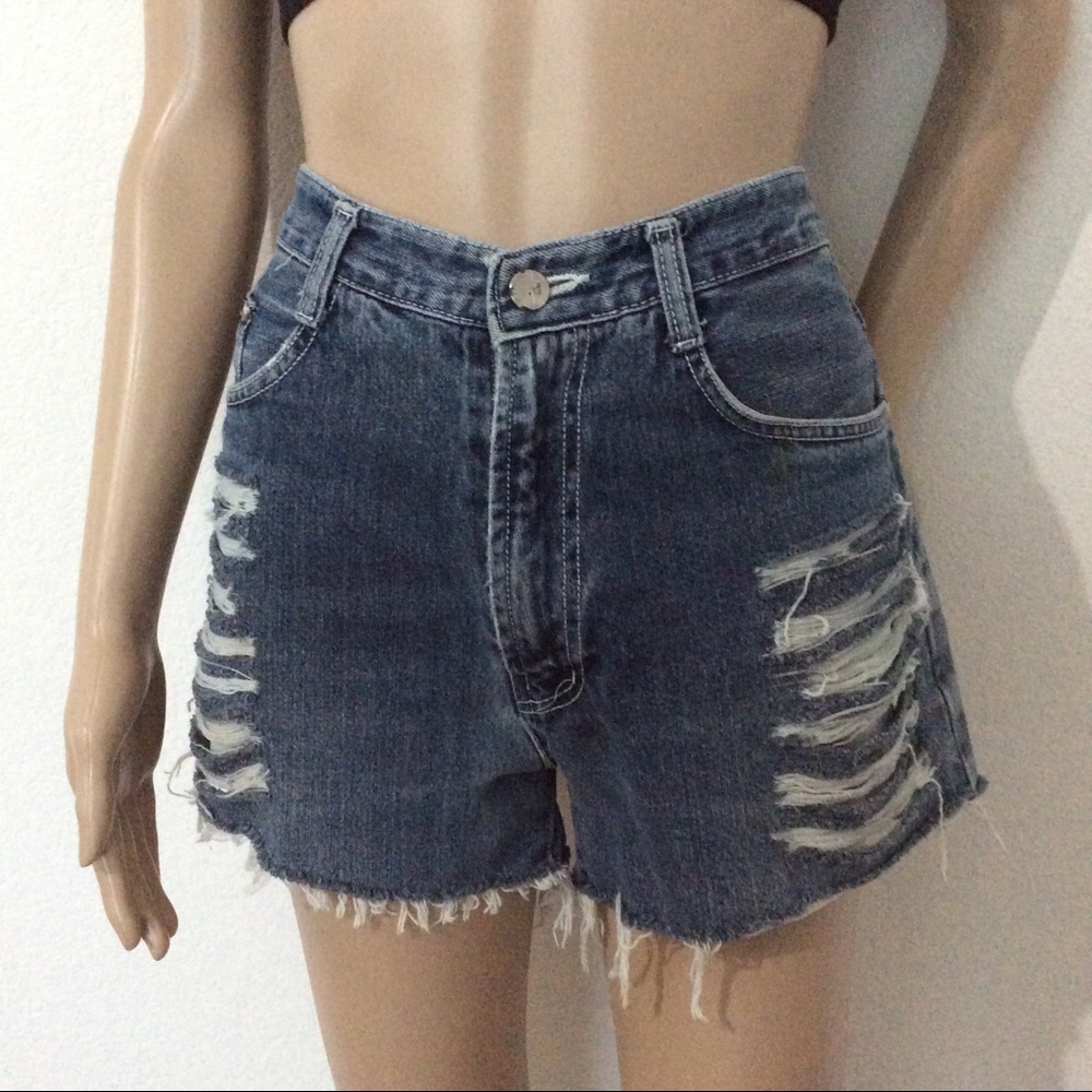 High Waisted Denim Jean Shorts
