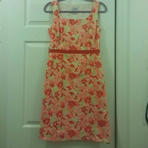 Pink and Red Floral LOFT Spring Dress