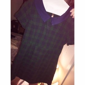 UO Baby Doll Dress Plaid