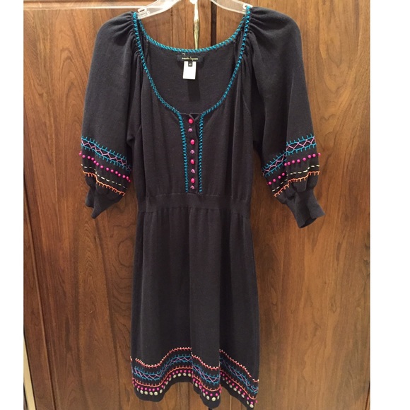 NANETTE LEPORE black and multi detailed dress