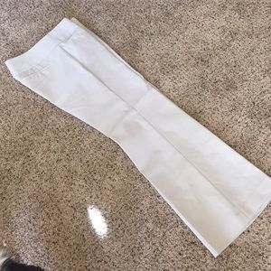 White Pinstripe Express editor pants