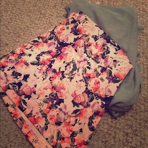 Floral High Waisted Skirt