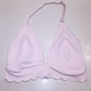 Out from Under baby pink scalloped Bralette Sz M