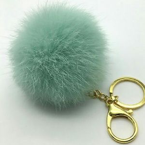 Puff Puff Pom Pom Key Chain purse charm