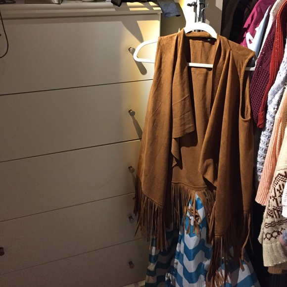 suede fringe vest