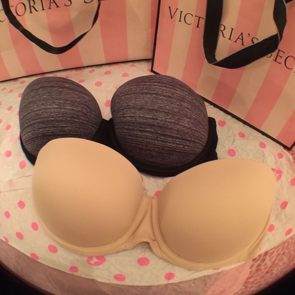 PINK PUSH-UPS strapless bras + free panty😍NWOT