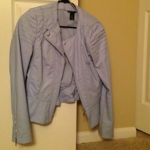 White House black market light blue jacket