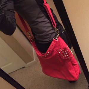 Red Studded purse