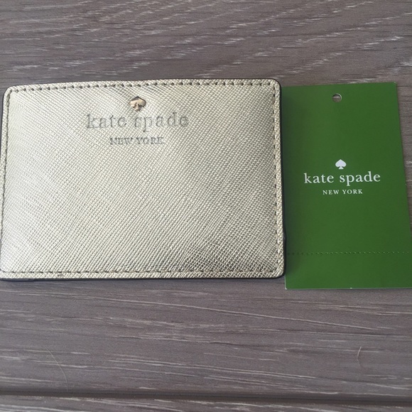 SOLD!!!NWT Kate Spade Gold Card Holder